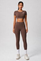 Women Yoga Solid Color Two-Piece Set