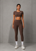 Women Yoga Solid Color Two-Piece Set