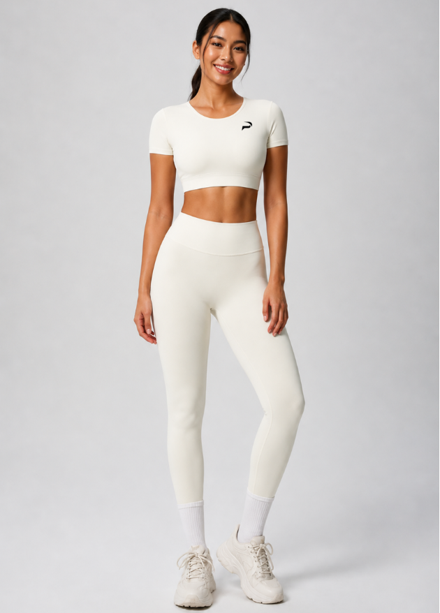 Women Yoga Solid Color Two-Piece Set