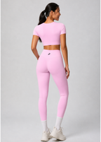 Women Yoga Solid Color Two-Piece Set