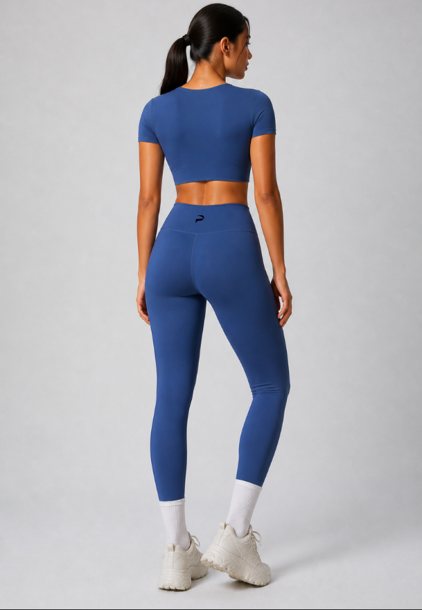 Women Yoga Solid Color Two-Piece Set