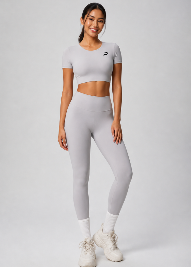 Women Yoga Solid Color Two-Piece Set