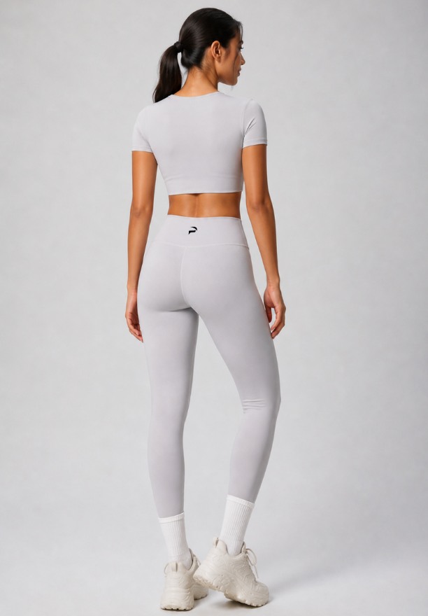 Women Yoga Solid Color Two-Piece Set