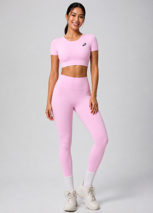 Women Yoga Solid Color Two-Piece Set