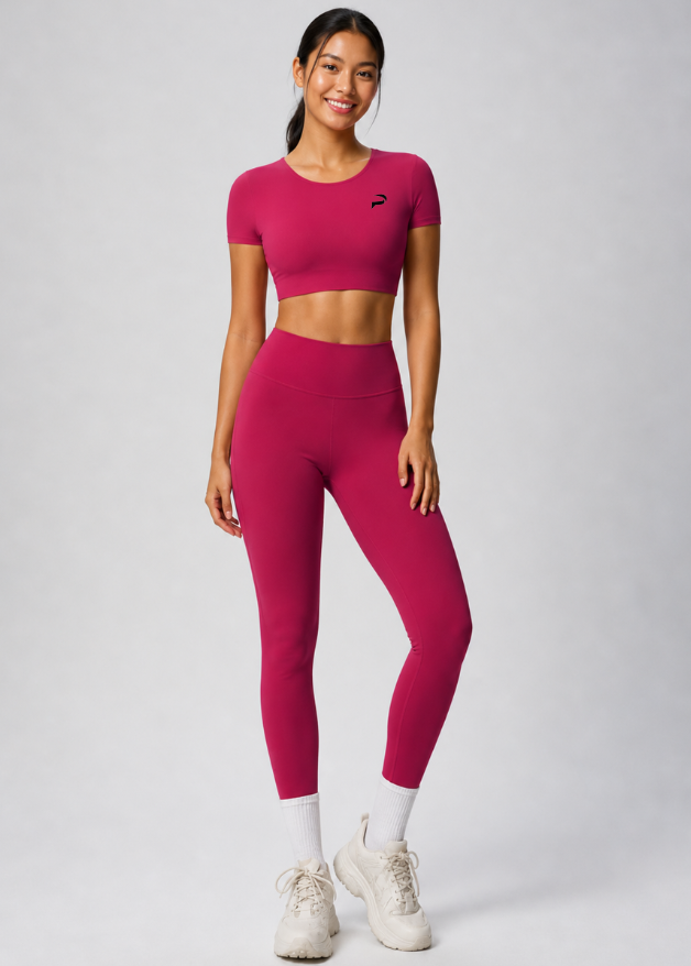 Women Yoga Solid Color Two-Piece Set