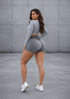 Women’s High-Waisted Textured Workout Shorts