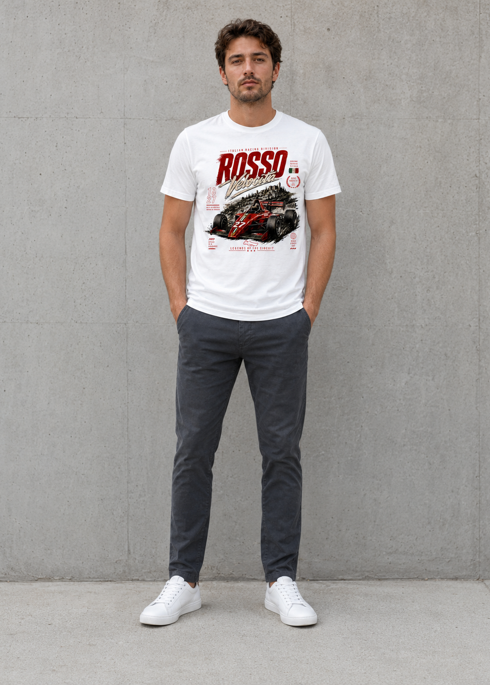 Rosso Velocità Racing Graphic Tee