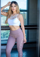 Caged Neck Sports Bra